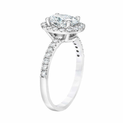 Pre-owned Tiffany & Co Gia Certified 1.70 Ct Oval Shape Diamond 18k Engagement Halo Pave Style Ring