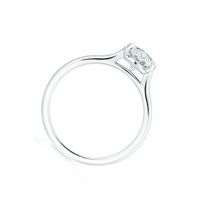 Pre-owned Tiffany & Co Gia Certified 2.50 Ct Oval Cut Diamond Engagement Solitaire Ring 18k White Gold In H (near Colorless)