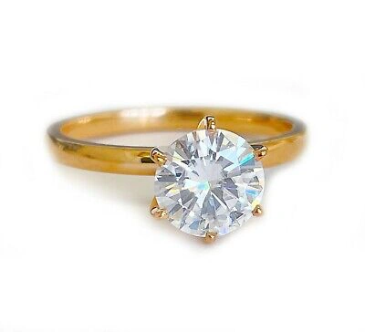 Pre-owned Knr Gia Certified 14k Solid Rose Gold Round Cut Diamond Engagement Ring 1.00ct In White