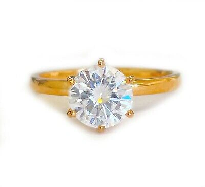 Pre-owned Knr Gia Certified 14k Solid Rose Gold Round Cut Diamond Engagement Ring 1.00ct In White