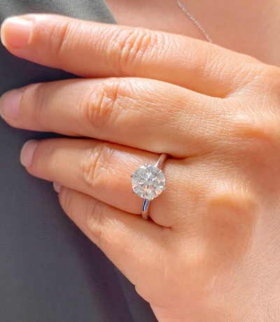 Pre-owned Knr Gia Certified 14k Solid White Gold Round Cut Diamond Engagement Ring 2.00ctw
