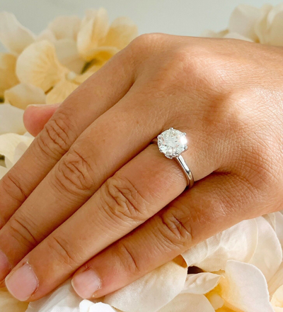 Pre-owned Knr Gia Certified 14k Solid White Gold Round Cut Diamond Engagement Ring 2.00ctw