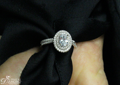Pre-owned Tiffany & Co Gia Certified 2.20ct Oval Cut Diamond Engagement Double Halo Ring 18k White Gold In G (near Colorless)