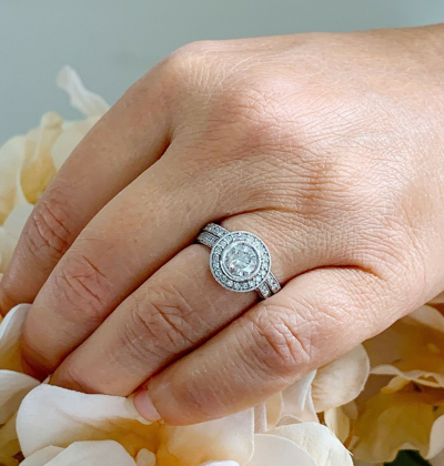 Pre-owned Knr Gia Certified 14k Solid White Gold Round Cut Diamond Engagement Ring 1.70ctw