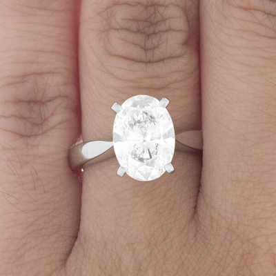 Pre-owned Tiffany & Co Gia Certified 2.00 Ct Oval Cut Diamond Engagement Solitaire Ring 18k White Gold In I (with Slight Tint Of Yellow)