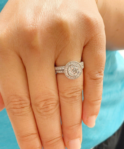 Pre-owned Knr Gia Certified 14k Solid White Gold Round Cut Diamond Engagement Ring 1.70ctw