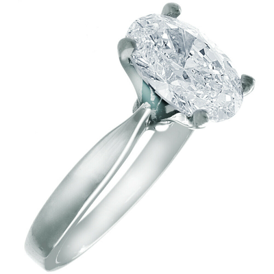 Pre-owned Tiffany & Co Gia Certified 2.00 Ct Oval Cut Diamond Engagement Solitaire Ring 18k White Gold In I (with Slight Tint Of Yellow)