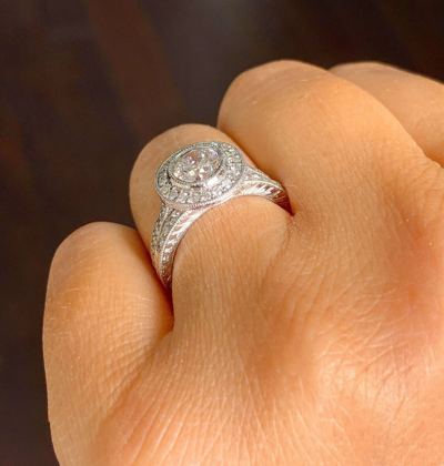 Pre-owned Knr Gia Certified 14k Solid White Gold Round Cut Diamond Engagement Ring 1.70ctw