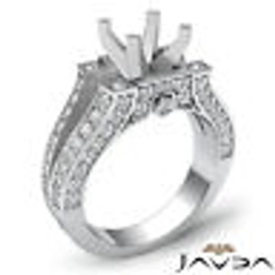 Pre-owned Javda Multi Shape Diamond Wedding Ring 18k White Gold Round Cut Semi Mount 1.2 Carat