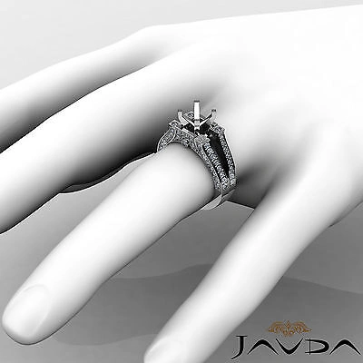 Pre-owned Javda Multi Shape Diamond Wedding Ring 18k White Gold Round Cut Semi Mount 1.2 Carat