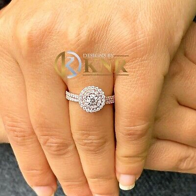 Pre-owned Charles & Colvard 14k Rose Gold Round Forever One Moissanite Diamond Engagement Ring Band 1.10ctw In Pink