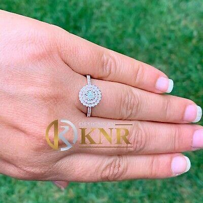 Pre-owned Charles & Colvard 14k Rose Gold Round Forever One Moissanite Diamond Engagement Ring Band 1.10ctw In Pink