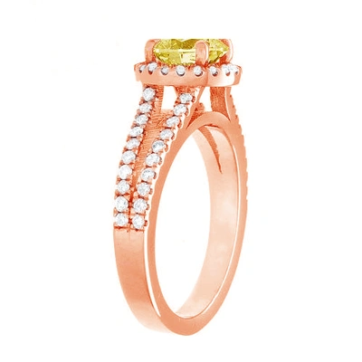 Pre-owned Tiffany & Co Fancy Yellow Round Shape Gia Diamond Engagement Ring Platinum 2.85 Ctw