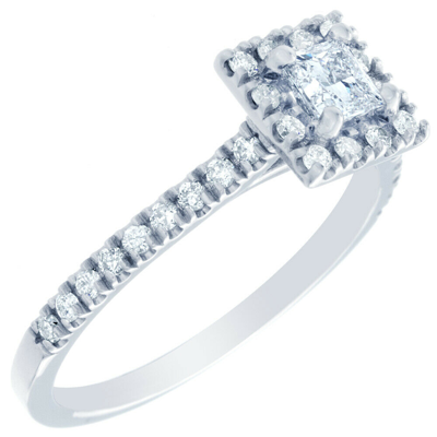 Pre-owned Tiffany & Co Gia Certified Diamond Engagement Ring 2.00 Carat Princess Cut 14k White Gold In H (near Colorless)