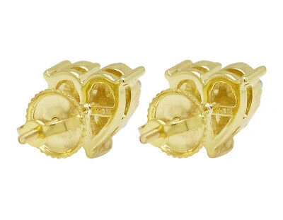 Pre-owned Jewelry Unlimited Heart-shaped 0.8ct Egl Certified Vvs Real Diamond Earrings 10k Gold In G-h