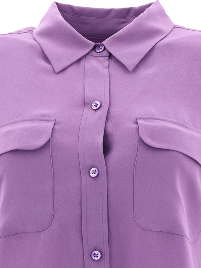 Shop Equipment "slim Signature" Shirt In Purple