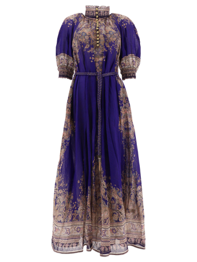 Shop Zimmermann "anneke" Dress In Blue