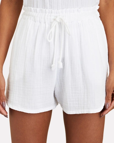 Shop Xirena Starla Cotton Gauze Shorts In White