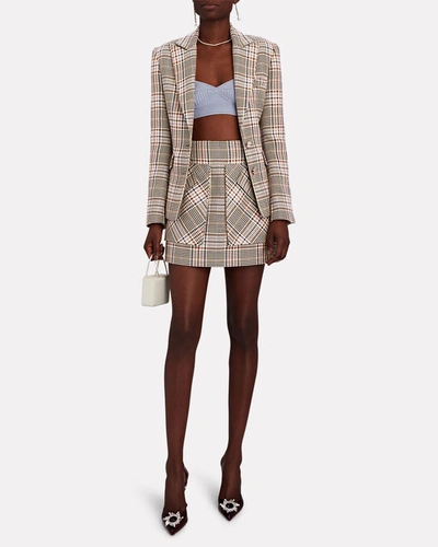 Shop Aknvas Cherry Plaid Mini Skirt In Multi