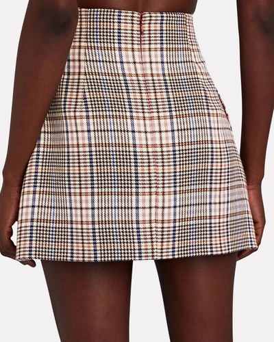 Shop Aknvas Cherry Plaid Mini Skirt In Multi