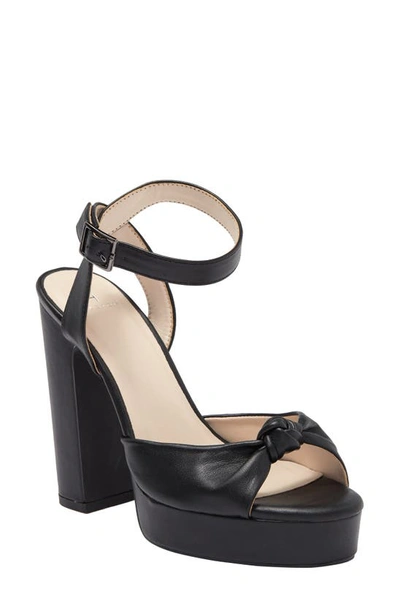 Shop Halston Venice Block Heel Platform Sandal In Black