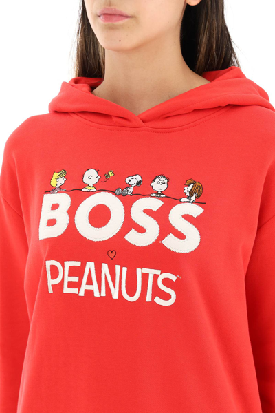 Shop Hugo Boss Peanuts Hoodie In Red
