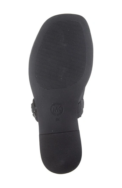 Shop Michael Michael Kors Alba Braide Slide Sandal In Black