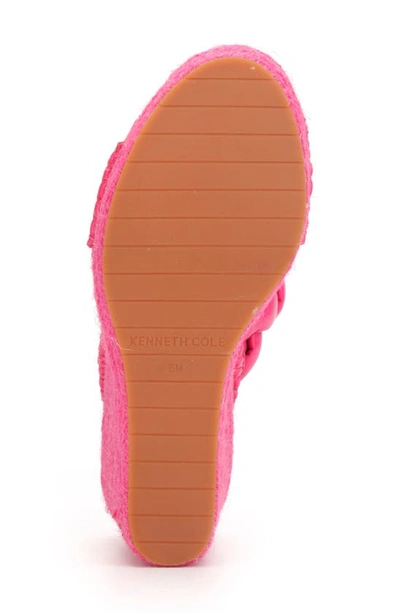 Shop Kenneth Cole New York Olivia Braided Espadrille Platform Wedge Sandal In Beet