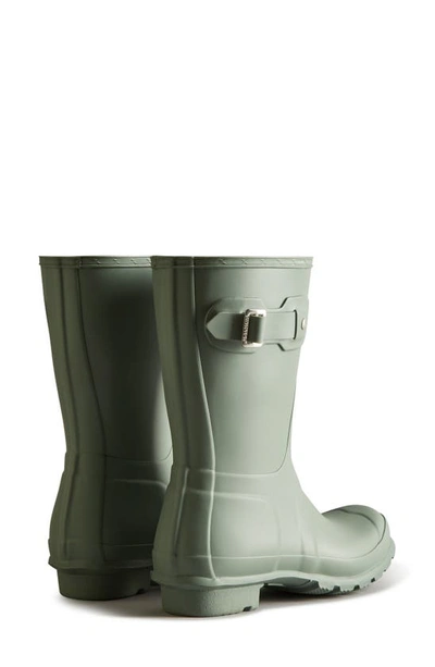 Hunter Original Short Waterproof Rain Boot In Sweet Gale Green