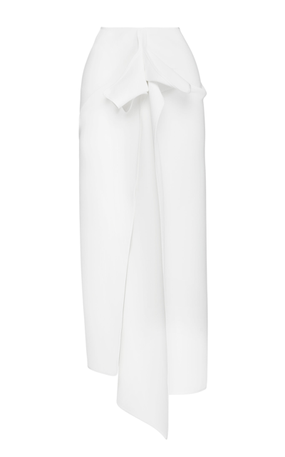 Shop Maticevski Linking Draped Midi Skirt In White