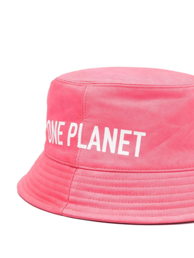 Shop Dsquared2 Slogan-embroidered Bucket Hat In Pink