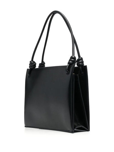 Jil Sander Smooth Leather Shoulder Bag In Black