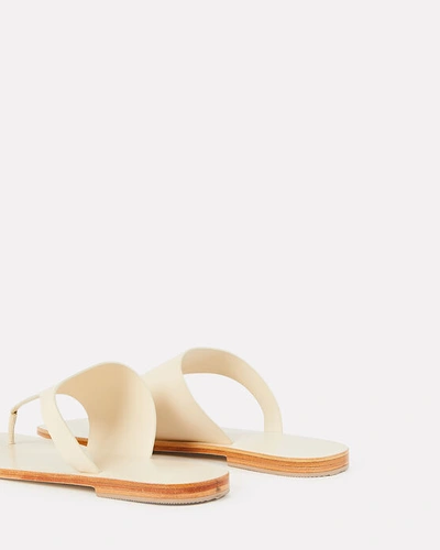 Shop A.emery Iris Leather Slide Sandals In Ivory
