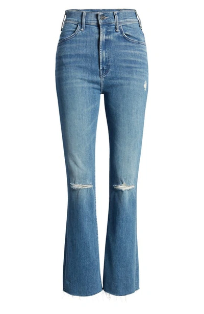 Shop Mother The Hustler Fray Ankle Bootcut Jeans In Cant Stop Staring