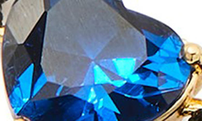 Kate Spade Gold-tone Cubic Zirconia Heart Cord Slider Bracelet In September - Sapphire