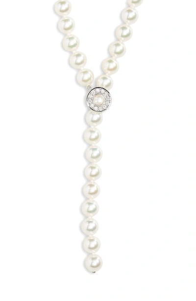 Mikimoto Akoya Cultured Pearl Lariat Necklace In 18kw