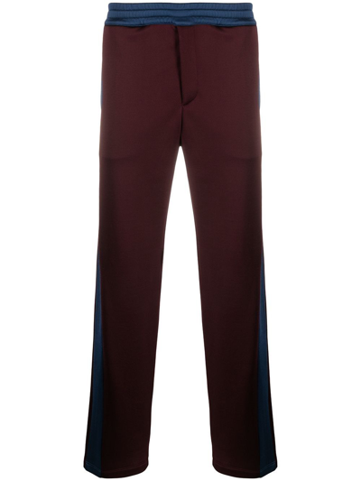 Shop Alexander Mcqueen Men's Burgundy Viscose Joggers