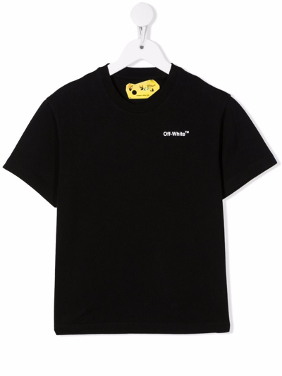 Shop Off-white Boys Black Cotton T-shirt