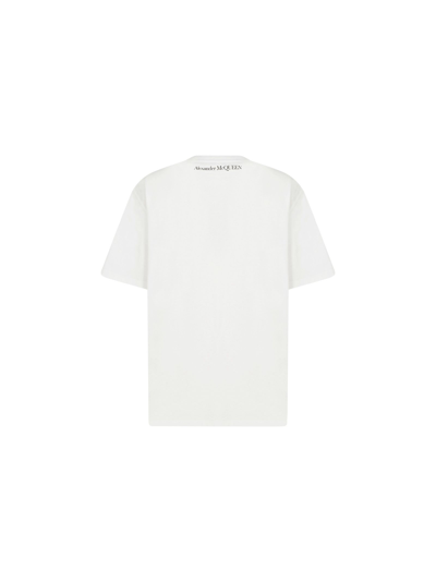 Shop Alexander Mcqueen Women's White Other Materials T-shirt