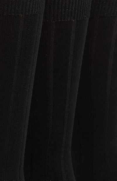 Shop Calvin Klein 3-pack Wide Rib Dress Socks In Black