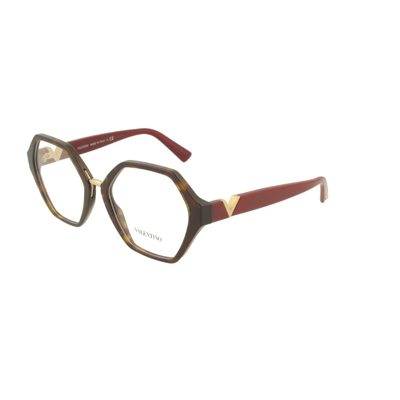 Shop Valentino Women's Brown Acetate Glasses