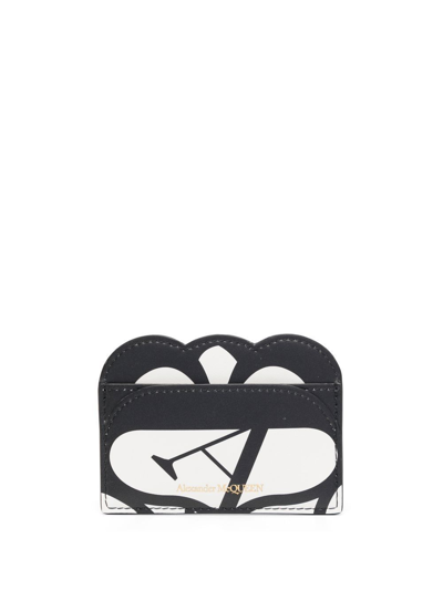 Shop Alexander Mcqueen Women's Black Leather Card Holder