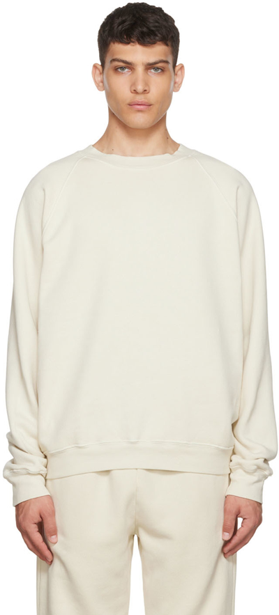 Shop Les Tien Beige Cotton Sweatshirt In Ivory