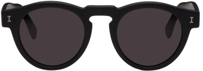 Shop Illesteva Black Leonard Sunglasses In Matte Black