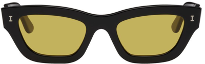 Shop Illesteva Black Donna Sunglasses In Black W/ Honey See T