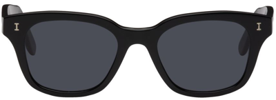 Shop Illesteva Black Melrose Sunglasses In Black W/ Grey Flat L