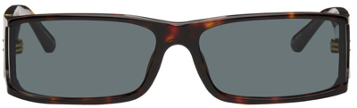 Shop Linda Farrow Tortoiseshell Mya Sunglasses In Dark T-shell/ Light