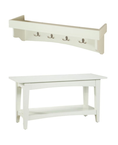 Shop Alaterre Furniture Shaker Cottage Tray Shelf Coat Hook With Bench Set