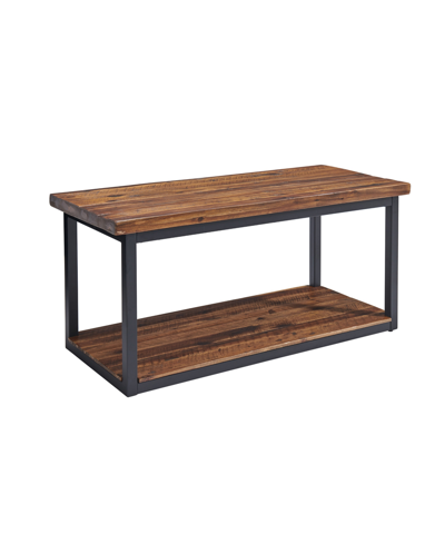 Shop Alaterre Furniture Claremont Rustic Wood Bench With Low Shelf
