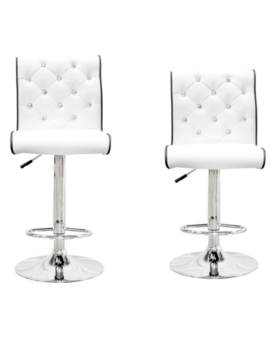 Shop Best Master Furniture Kimberly Modern Swivel Bar Stool With Crystals, Set Of 2